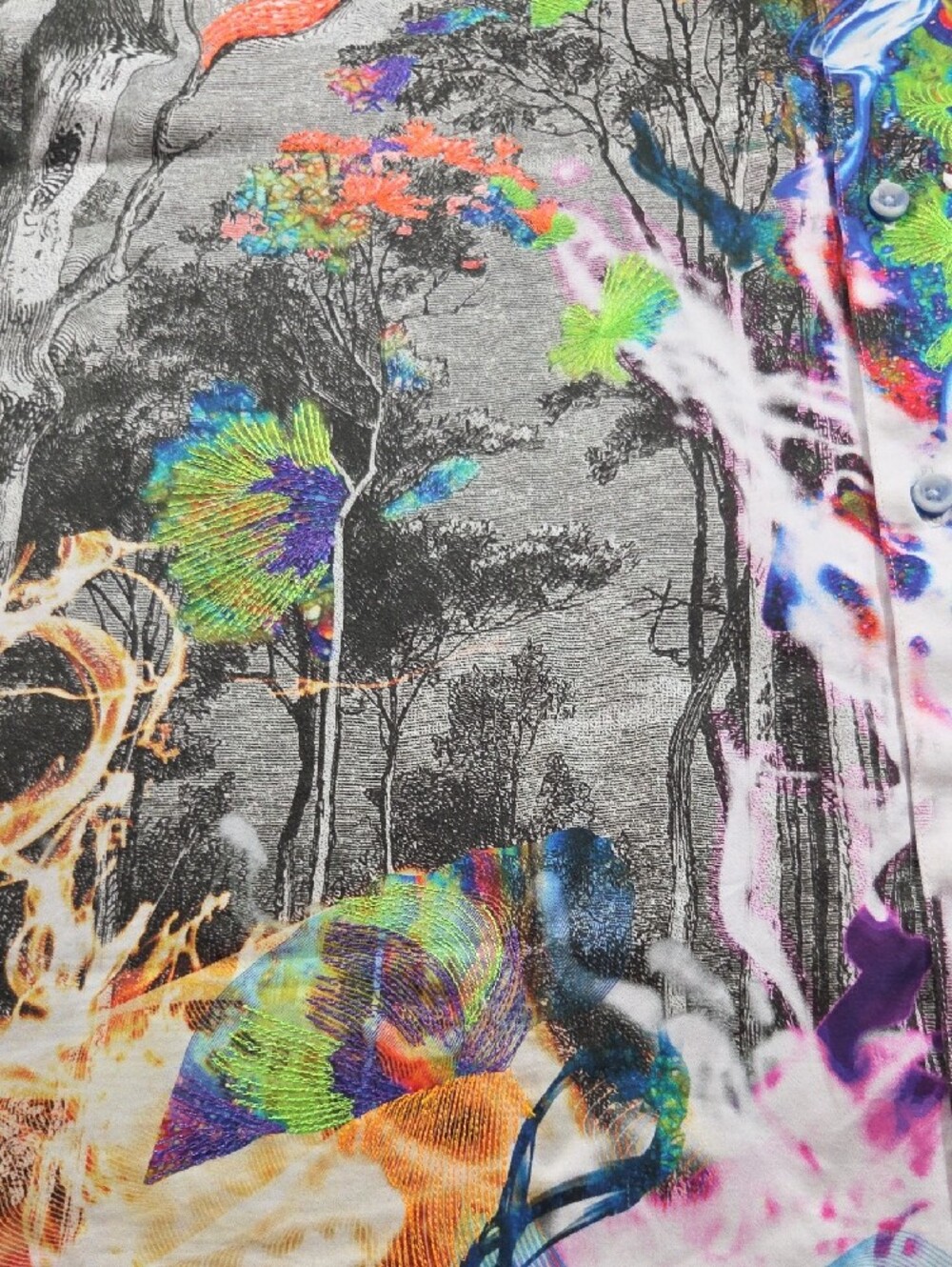 Robert Graham IMPAIRED VISION Shirt Embroidered Flip Cuff Men’s 4XL Multicolor - Picture 6 of 12